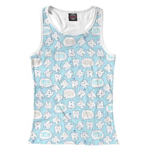 

Майки борцовки Print Bar, Белый, Зубки