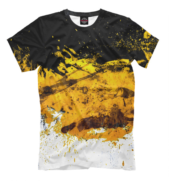Мужская футболка с изображением Grunge color цвета Молочно-белый