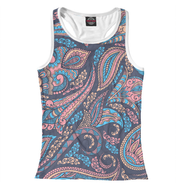 Женская майка-борцовка с изображением Абстракция цвета Белый