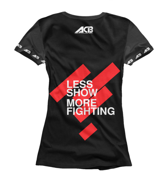 Женская футболка с изображением ACB black цвета Белый