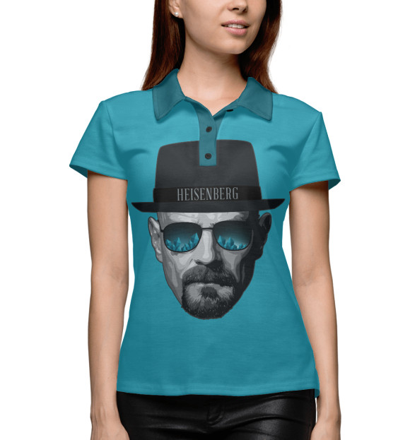 Женское поло с изображением Heisenberg Dream цвета Белый