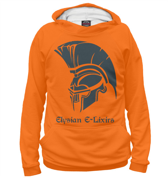 Мужское худи с изображением Гладиатор цвета Белый