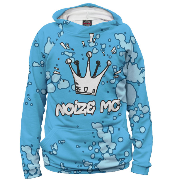 Женское худи с изображением Noize MC цвета Белый