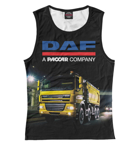 Майка для девочки с изображением DAF цвета Белый