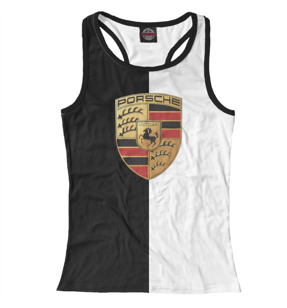 Женская майка-борцовка с изображением Porsche цвета Белый