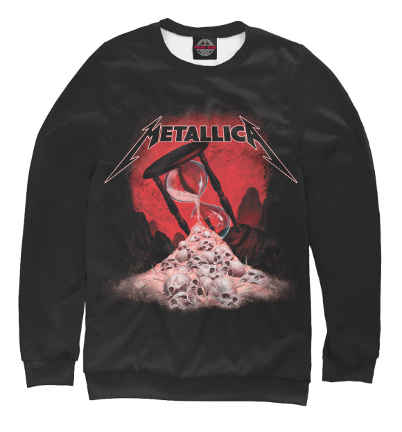 Женский свитшот с изображением Metallica цвета Белый