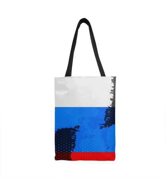 Сумка-шоппер с изображением Россия триколор цвета 