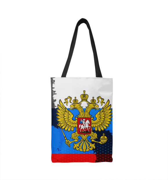 Сумка-шоппер с изображением Россия триколор цвета 