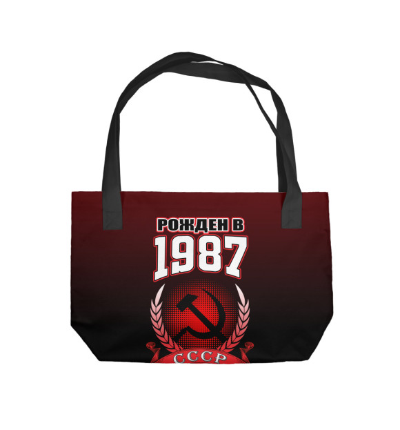 Пляжная сумка с изображением 1987 цвета 