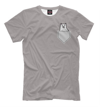 Мужская футболка Кот в кармане