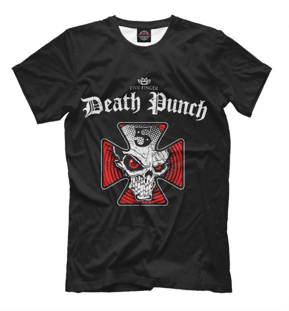 Футболка для мальчиков с изображением Five Finger Death Punch цвета Черный