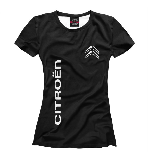 Футболка для девочек с изображением Citroen цвета Белый
