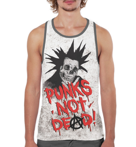 

Майки борцовки Print Bar, Белый, Punks not Dead!