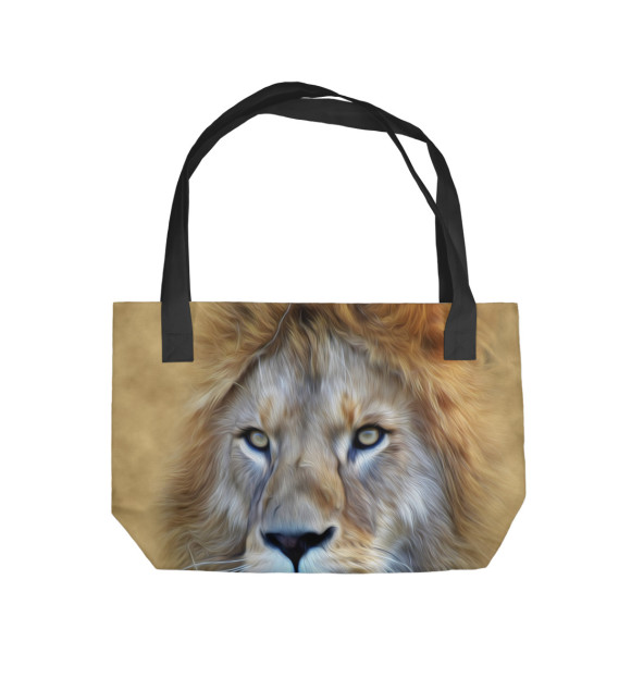 Пляжная сумка с изображением Лев цвета 