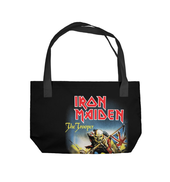 Пляжная сумка с изображением Iron Maiden цвета 