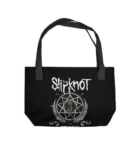 Пляжная сумка с изображением Slipknot цвета 