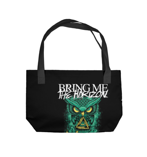 Пляжная сумка с изображением Bring Me the Horizon цвета 