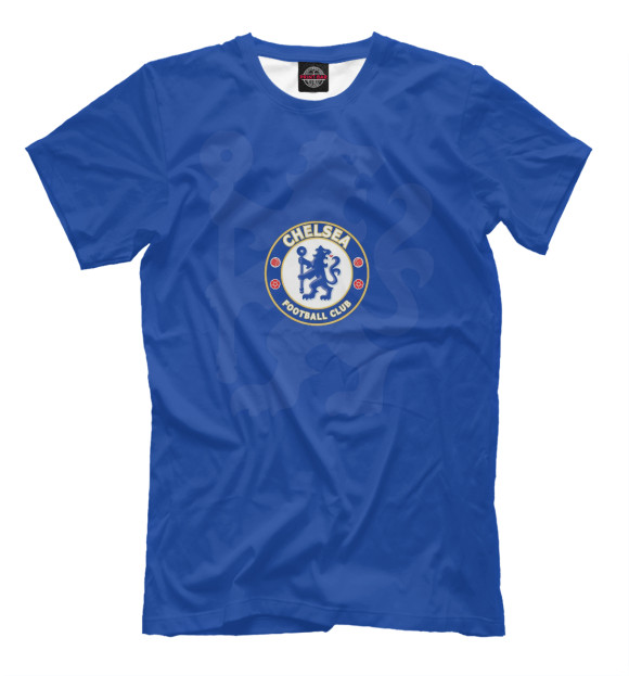 Футболка для мальчиков с изображением FC Chelsea цвета Грязно-голубой