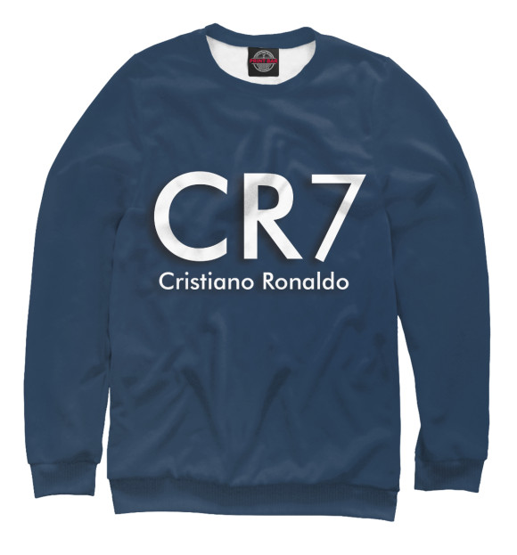 Свитшот для девочек с изображением Cristiano Ronaldo CR7 цвета Белый