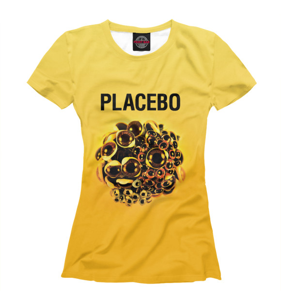 Футболка для девочек с изображением Placebo цвета Белый