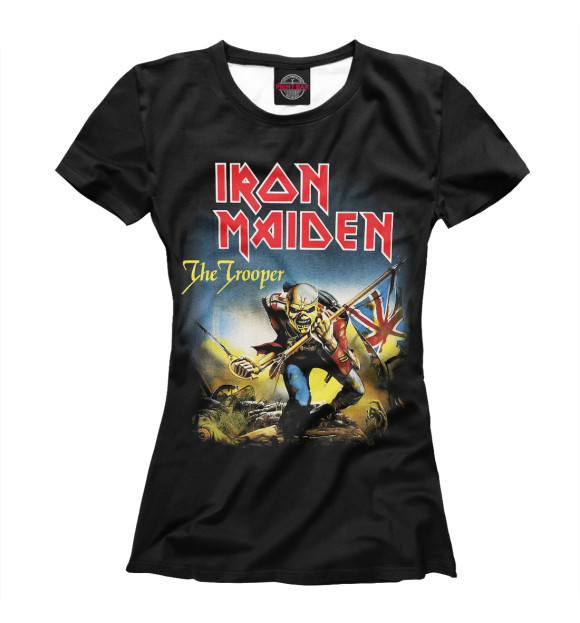 Женская футболка с изображением Iron Maiden цвета Белый