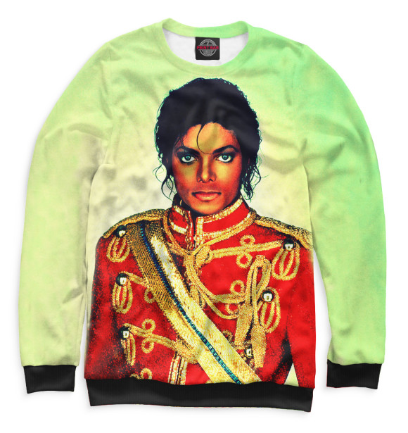 Мужской свитшот с изображением Michael Jackson цвета Белый