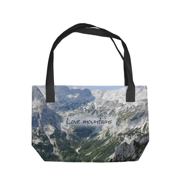 Пляжная сумка с изображением Love Mountains цвета 