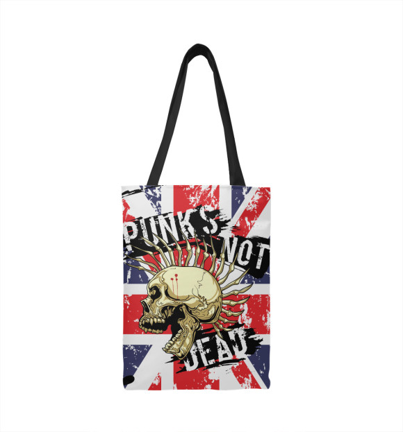 Сумка-шоппер с изображением Punk not dead цвета 