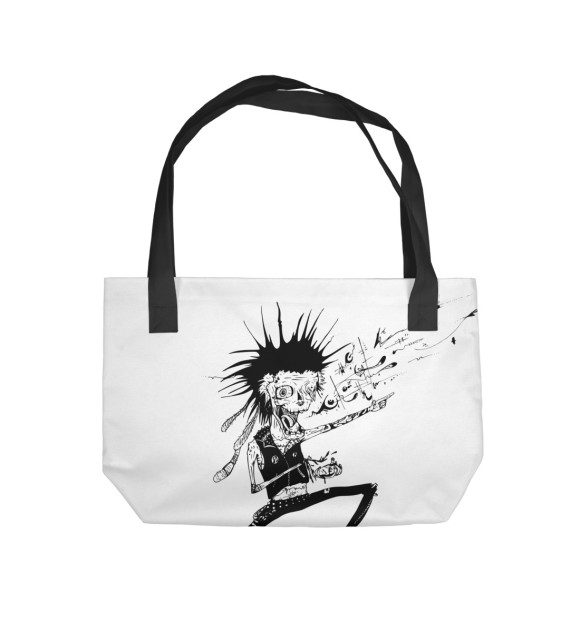 Пляжная сумка с изображением Punk цвета 