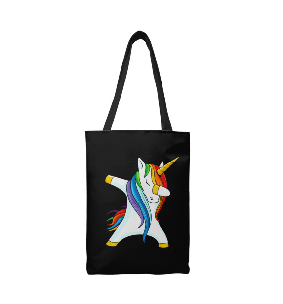 Сумка-шоппер с изображением Dabbing Unicorn цвета 