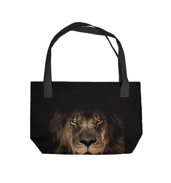 Пляжная сумка с изображением Грозный лев цвета 