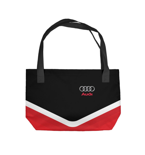 Пляжная сумка с изображением Audi Black & Red цвета 