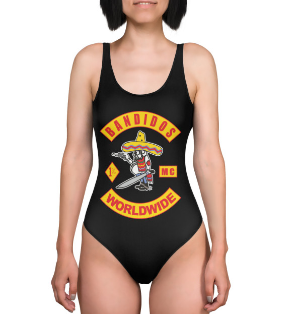 Купальник-боди с изображением Bandidos Worldwide цвета 