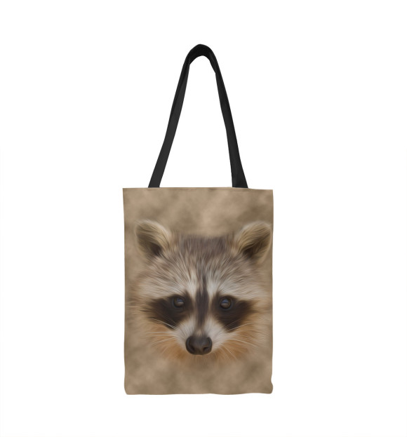 Сумка-шоппер с изображением Енот цвета 