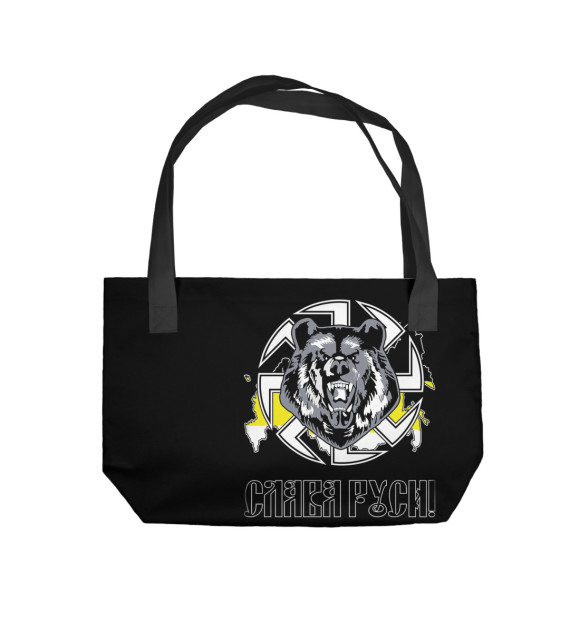 Пляжная сумка с изображением Слава Руси цвета 