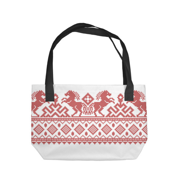Пляжная сумка с изображением Русский народный орнамент цвета 