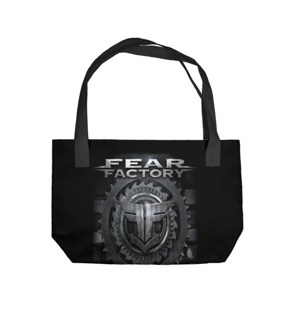 Пляжная сумка с изображением Fear Factory цвета 