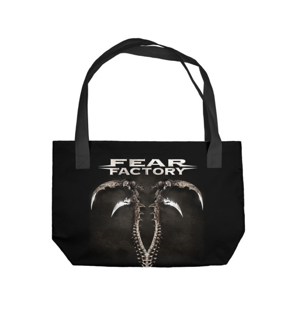 Пляжная сумка с изображением Fear Factory цвета 