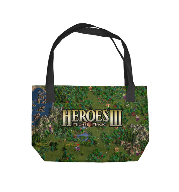Пляжная сумка с изображением Герои Меча и Магии 3 Карта цвета 