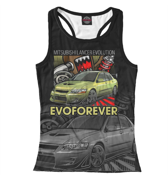 Женская майка-борцовка с изображением Evoforever цвета Белый