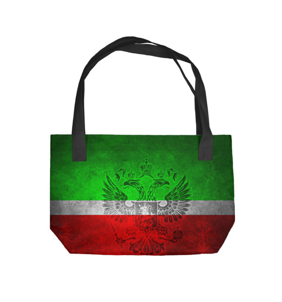 Пляжная сумка с изображением Чеченская Республика цвета 