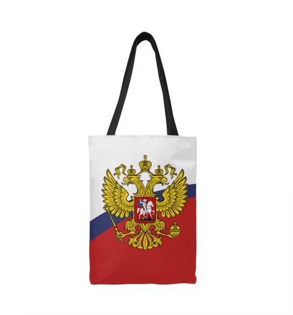 Сумка-шоппер с изображением Россия Триколор цвета 