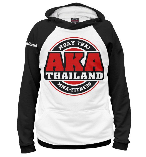 Мужское худи с изображением AKA Thailand цвета Белый