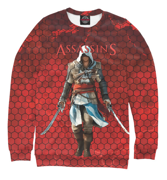 Свитшот для мальчиков с изображением Assassin's Creed цвета Белый