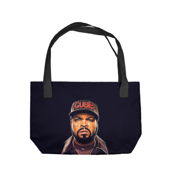 Пляжная сумка с изображением Ice Cube цвета 