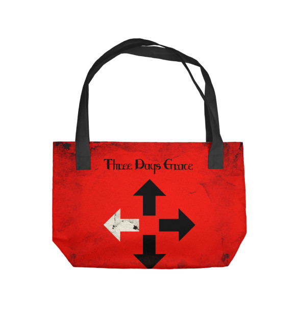Пляжная сумка с изображением Three Days Grace цвета 