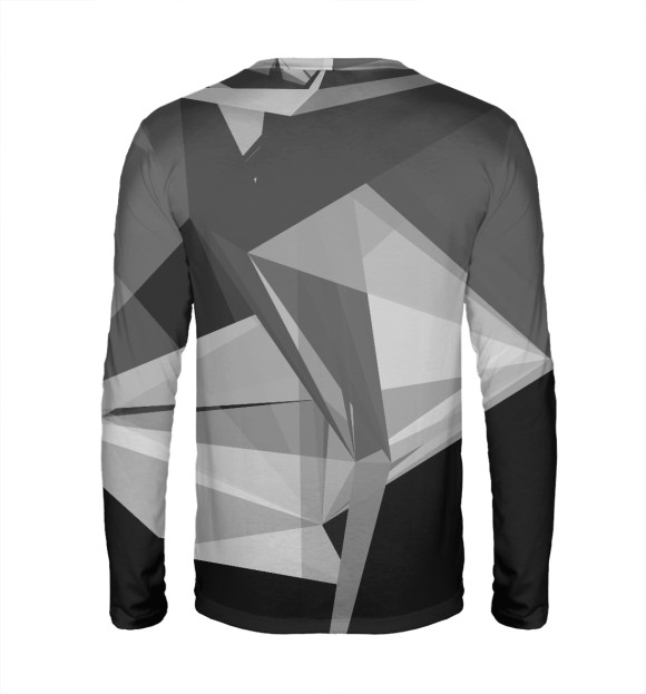 Мужской лонгслив с изображением Camo abstraction цвета Белый