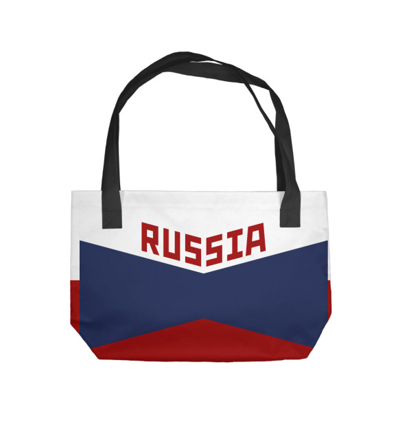 Пляжная сумка с изображением Russia цвета 
