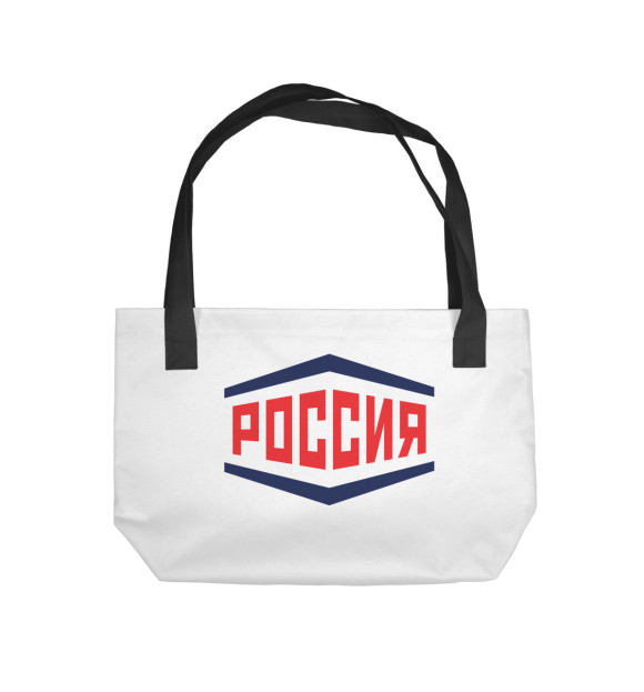 Пляжная сумка с изображением РОССИЯ цвета 