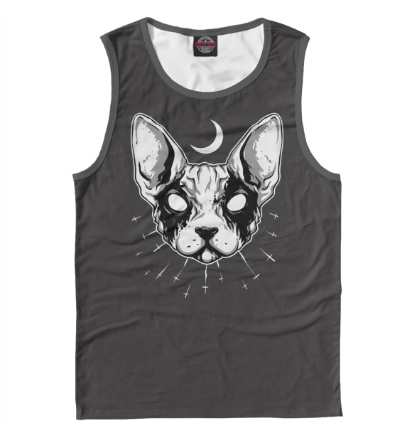 Майка для мальчика с притом Сфинкс цвета Белый Майка для мальчика с изображением Сфинкс цвета Белый